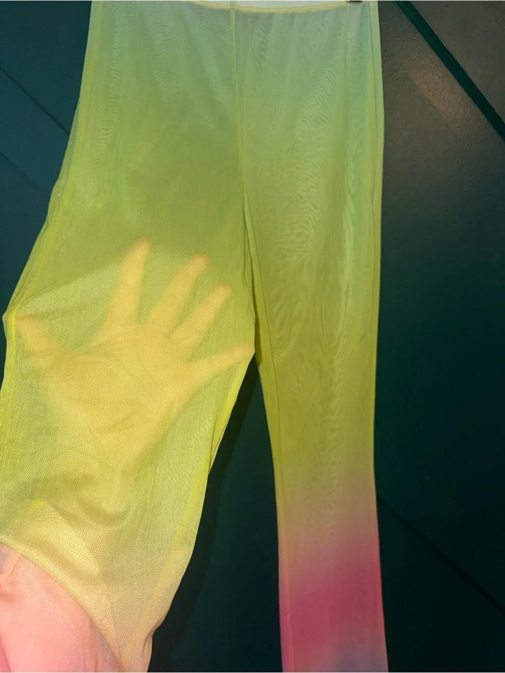 Women's Ombre Mesh Swim Coverup Pants - Pastel Green